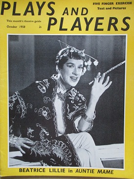 PLAYS AND PLAYERS magazine, October 1958 issue for sale. BEATRICE LILLIE. Original British publicati