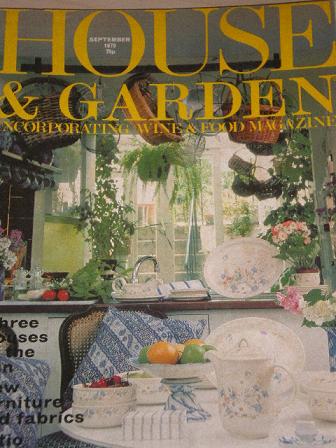HOUSE AND GARDEN magazine, September 1979 issue for sale. HOUSES, DECORATION, WINE, FOOD. Original g