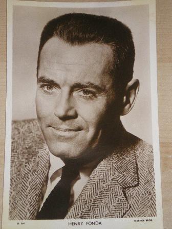 Tilleys Vintage Magazines : Original PICTURE postcard HENRY FONDA ...