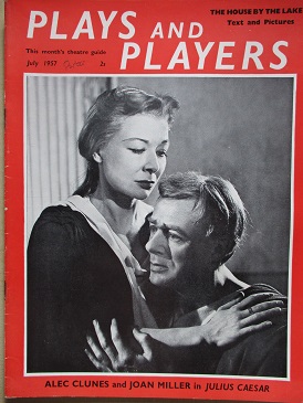 PLAYS AND PLAYERS magazine, July 1957 issue for sale. ALEC CLUNES, JOAN MILLER. Original British pub