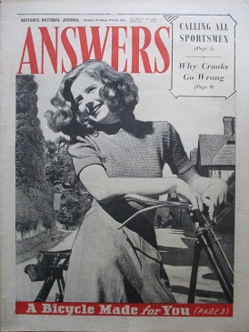 ANSWERS magazine, April 8 1950 issue for sale. Original British publication from Tilley, Chesterfiel
