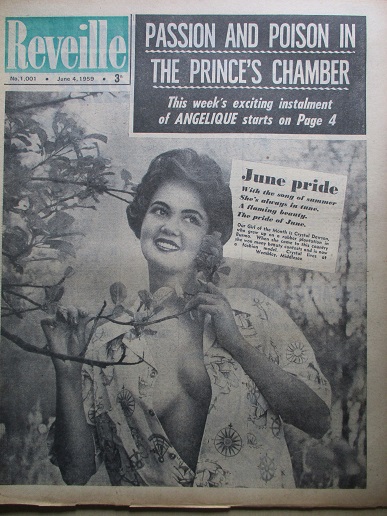 REVEILLE newspaper, June 4 1959 issue for sale. CRYSTAL DAWSON. Original British publication from Ti