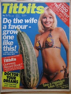 TITBITS magazine, October 16 - 22 1975 issue for sale. Original British publication from Tilley, Che