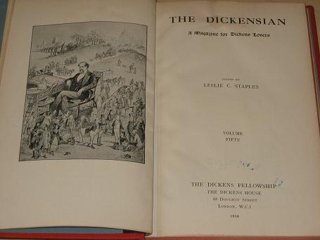THE DICKENSIAN magazine, Volume 50, 1953, 1954 issues for sale. Original, bound literary publication