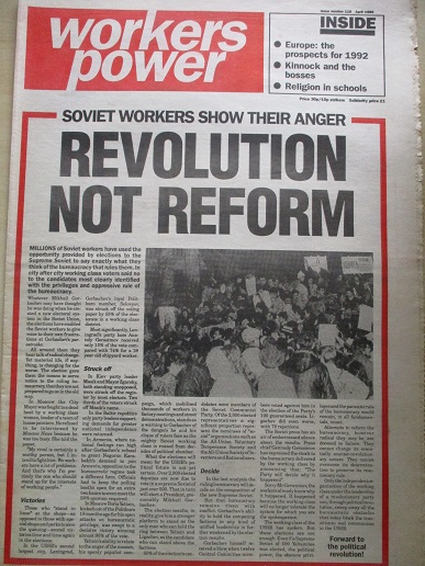 WORKERS POWER, April 1989 issue for sale. Original BRITISH POLITICAL NEWSPAPER from Tilley, Chesterf