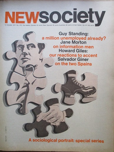 NEW SOCIETY magazine, 14 October 1971 issue for sale. HOWARD GILES. Original British publication fro