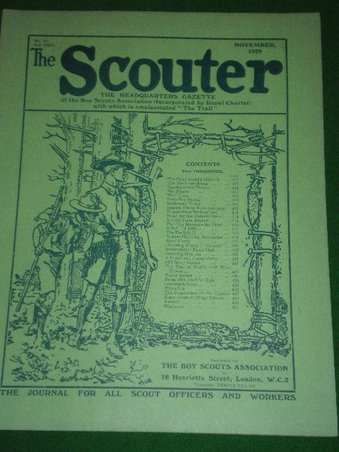 THE SCOUTER magazine, November 1929 issue for sale. Original British publication from Tilley, Cheste