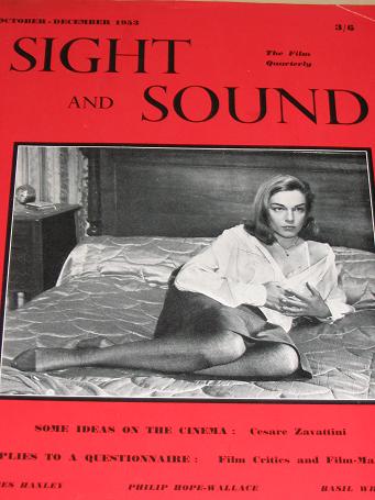 SIGHT AND SOUND magazine, October - December 1953 issue for sale. SIMONE SIGNORET. Tilleys, Chesterf