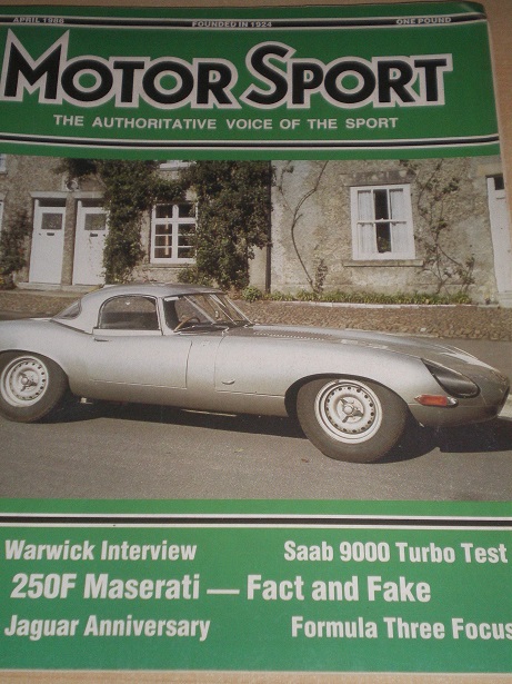 MOTOR SPORT magazine, April 1986 issue for sale. Original British publication from Tilley, Chesterfi