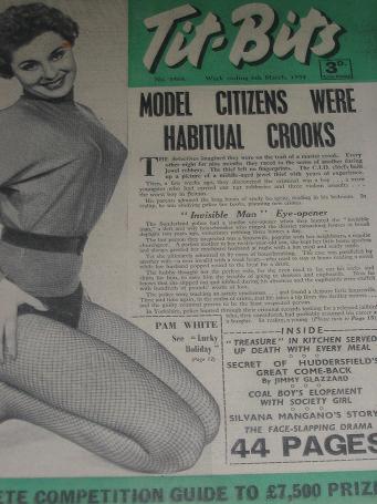 TITBITS magazine, 6 March 1954 issue for sale. PAM WHITE. Vintage publication. Classic images of the