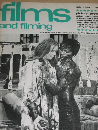 FILMS and FILMING magazine, July 1969 issue for sale. VON SASS, KIER. Original gifts from Tilleys, C