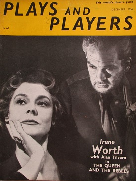 PLAYS AND PLAYERS magazine, December 1955 issue for sale. IRENE WORTH, ALAN TILVERN. Original Britis