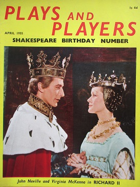 PLAYS AND PLAYERS magazine, April 1955 issue for sale. SHAKESPEARE BIRTHDAY NUMBER. Original British
