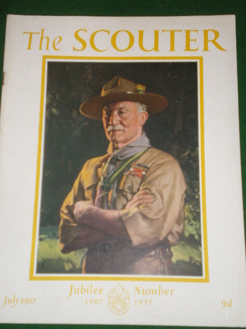 THE SCOUTER magazine, July 1957 issue for sale. JUBILEE NUMBER. Original British publication from Ti