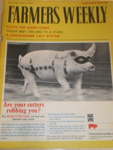 FARMERS WEEKLY magazine, April 2 1965 issue for sale. Original BRITISH publication from Tilley, Ches