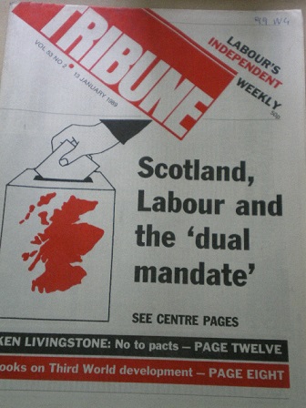 TRIBUNE newspaper, 13 January 1989 issue for sale. LABOURS INDEPENDENT WEEKLY. Original British poli