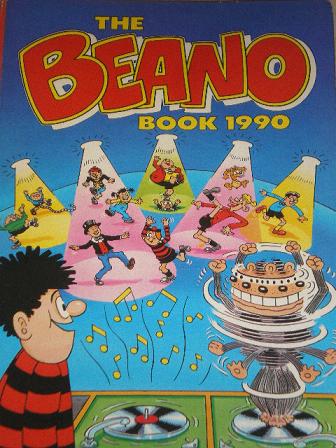The BEANO BOOK, 1990 issue for sale. Original British COMIC ANNUAL from Tilley, Chesterfield, Derbys