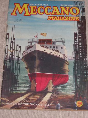 MECCANO MAGAZINE September 1951. Vintage publication for sale. The past in print, presents in print.