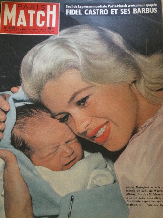 PARIS MATCH magazine, 10 January 1959 issue for sale. JAYNE MANSFIELD, Original FRENCH publication f