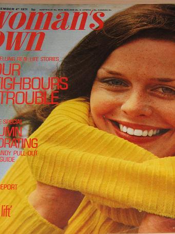 WOMANS OWN magazine, September 4 1971 issue for sale. FICTION, FASHION, HOME. Classic images of the 