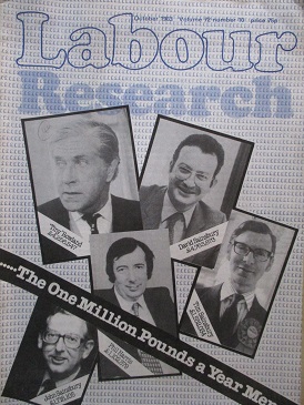 LABOUR RESEARCH magazine, October 1983 issue for sale. NHS CUTS. Original British publication from T