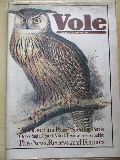 VOLE, October 1980 issue for sale. Original BRITISH ENVIRONMENTALIST MAGAZINE  from Tilley, Chesterf