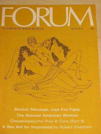 FORUM magazine, Volume 4 Number 2 issue for sale. 1971 ADULT, SEXUAL RELATIONS publication. Classic 