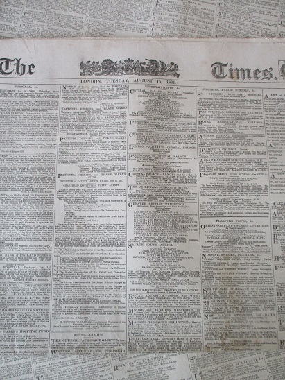 Tilleys Vintage Magazines : THE TIMES newspaper, Tuesday August 15 ...