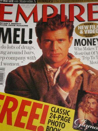 EMPIRE magazine, April 1993 issue for sale. MEL GIBSON. Original British MOVIE publication from Till