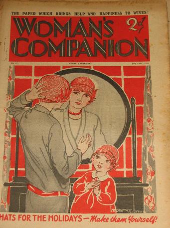 WOMANS COMPANION magazine, July 14 1928 issue for sale. Antique vintage womens publication. Classic 