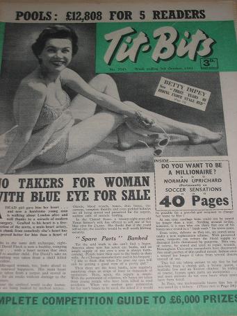 TITBITS magazine, 3 October 1953 issue for sale. BETTY IMPEY, JUDY, DON WINSLOW, REX MORGAN. Birthda