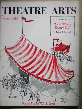 THEATRE ARTS magazine, August 1958 issue for sale. GARDNER LEAVER, DOLORES DORN-HEFT, WILLIAM INGE. 