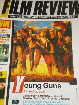 FILM REVIEW magazine, November 1990 issue for sale. YOUNG GUNS. Original British publication from Ti