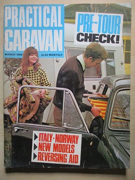 PRACTICAL CARAVAN magazine, March 1968 issue for sale. EDITOR LEN COLCLOUGH. Original British public