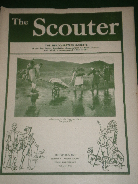 THE SCOUTER magazine, September 1934 issue for sale. Original British publication from Tilley, Chest