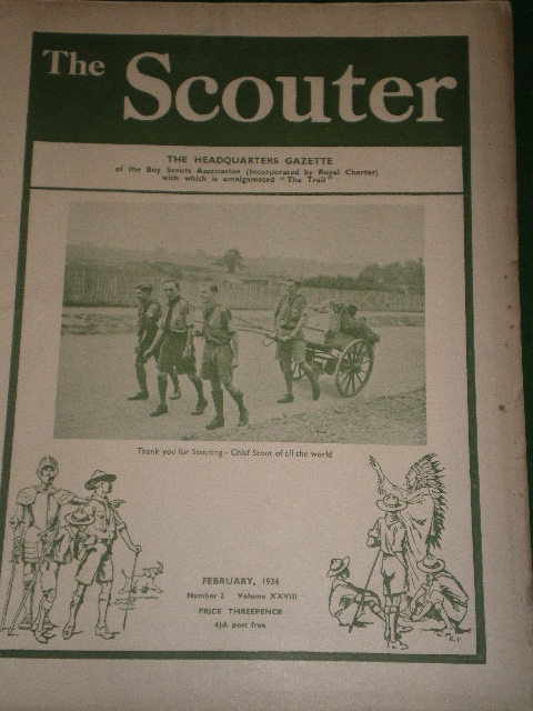 THE SCOUTER magazine, February 1934 issue for sale. Original British publication from Tilley, Cheste