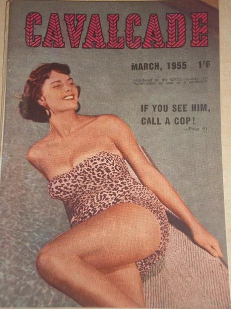 CAVALCADE magazine, March 1955 issue for sale. Original AUSTRALIAN publication from Tilley, Chesterf