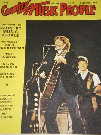 COUNTRY MUSIC PEOPLE magazine, Volume 15 Number 2 issue for sale, February 1984. KRIS KRISTOFFERSON.