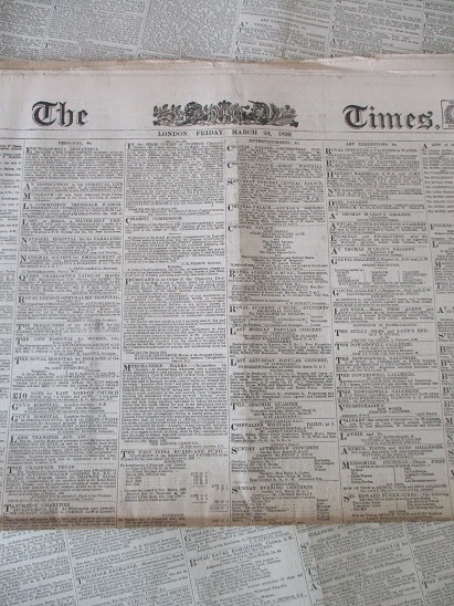 Tilleys Vintage Magazines : THE TIMES newspaper, Friday March 24, 1899 ...