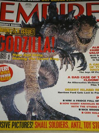 EMPIRE magazine, August 1998 issue for sale. GODZILLA. Original British MOVIE publication from Tille