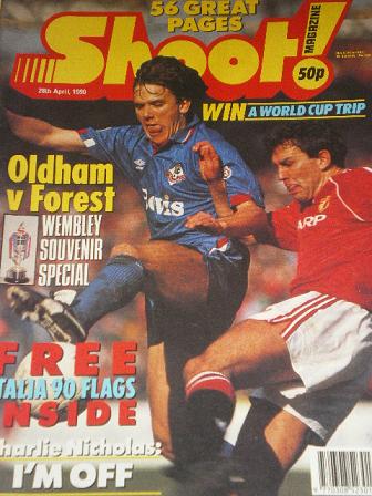 SHOOT magazine, 28 April 1990 issue for sale. Original British FOOTBALL publication from Tilley, Che