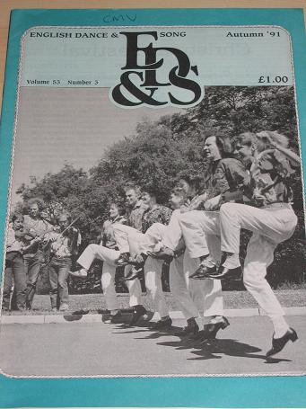 ENGLISH DANCE AND SONG magazine, Volume 53 Number 3 issue for sale. 1991 FOLK MUSIC, DANCE publicati