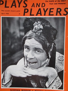 PLAYS AND PLAYERS magazine, April 1958 issue for sale. NORMAN WISDOM. Original British publication f