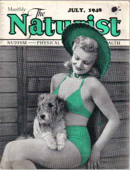 Naturist magazine july 1948 stephen glass nudism sunbathing original vintag...