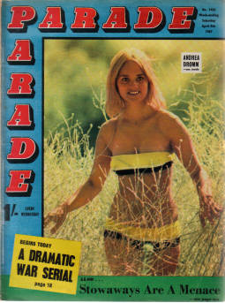 PARADE AP 8 1967 ANDREA DROMM VINTAGE PIN UP GLAMOUR 