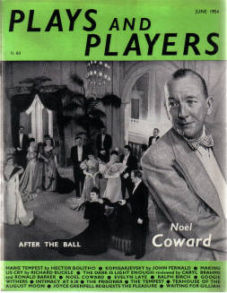 PLAYS PLAYERS JUNE 1954 NOEL COWARD VINTAGE MAGAZINE
