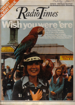 RADIO TIMES 24-30 AUG 1974 CILLA BLACK VINTAGE BRITISH TV LISTINGS MAGAZINE