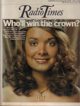 RADIO TIMES 16-22 AUG 1975 MISS UK HELEN MORGAN CLASSIC BRITISH TV LISTINGS MAGAZINE