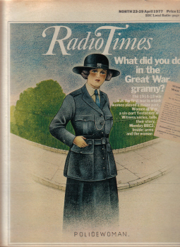 RADIO TIMES 23-29 APRIL 1977 WW1 WOMEN WAR POLICEWOMAN CLASSIC BRITISH TV LISTINGS MAGAZINE