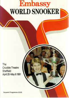 EMBASSY WORLD SNOOKER 1991 SOUVENIR PROGRAMME CRUCIBLE SHEFFIELD